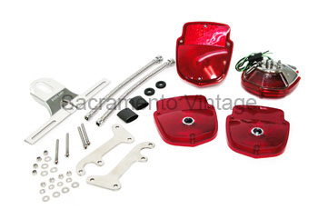 [07970-BD] TAIL LAMP PAC-W/ LICENSE HOLDER & BLUE DOTS 1953-72