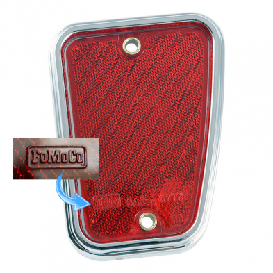 [207979-1] TAIL LAMP REFLECTOR-  1967-69 RIGHT - BELOW TAIL LAMP- STYLE SIDE