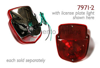 [07971-3] TAIL LIGHT - CHROME-RIGHT  1955-56