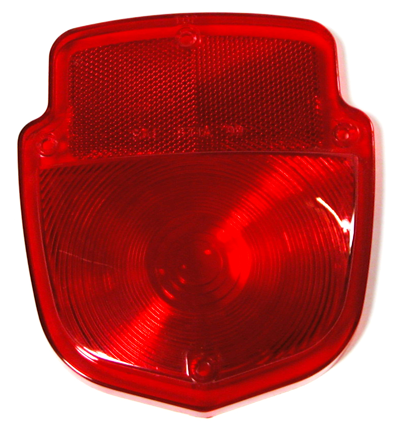 [07975] TAIL LIGHT LENS RED 1955-1956 SHIELD STYLE