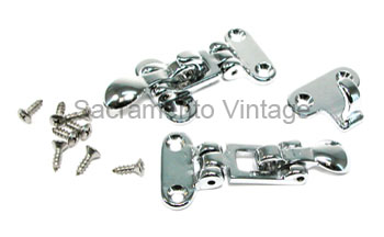 [08418-4] TAILGATE LATCH SET ECONOMY 1950-1972 STAINLESS STEEL - NO HARDWARE