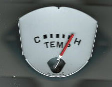 [08187-14] WATER TEMPERATURE GAUGE- STOCK 1951-52 PICKUP  6 VOLT