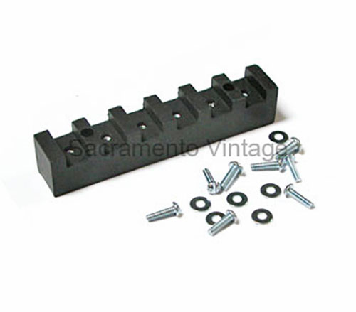 [03885] TERMINAL WIRING BLOCK W/ SCREWS & WASHERS / FIREWALL MOUNT / 6 GANG 1923-27 