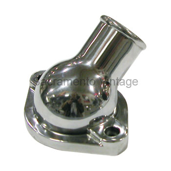 [07668-2] THERMOSTAT HOUSING- FOR 1-1/4" HOSE polished 1948-53