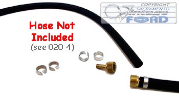 [00020-3] TIRE PUMP HOSE FITTING & CLAMPS 1928-31