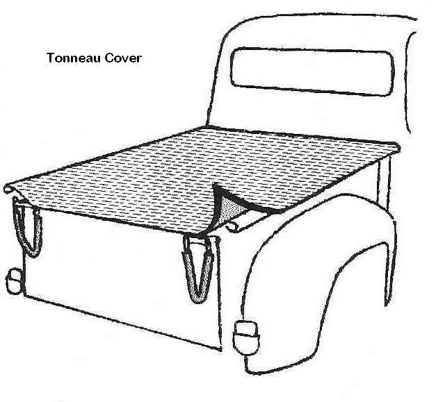 [08801] TONNEAU COVER- velcro/black 8' late 1950-72