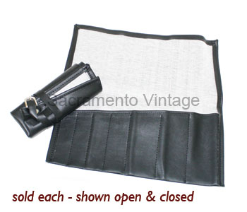 [03091-1] TOOL ROLL- BLACK WITH NICKLE BUCKLE AND 7 POCKETS 13" X 13" OPEN