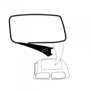 [06524-2] TOP MATERIAL TO ROOF (RETAINER) RUBBER SEAL- SEDAN 1935-36