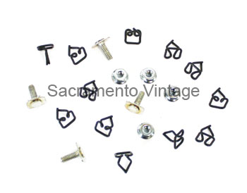 [06774-4] TRIM CLIP & BOLT SET- DECK LID MOLDING 1946