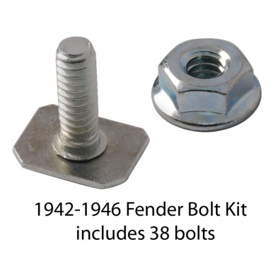 [06774-2] TRIM BOLT SET- FENDER MOLDING 1942-46