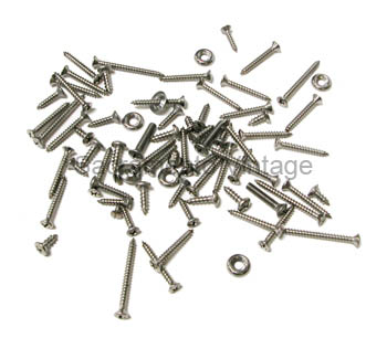 [498558] TRIM SCREW SET- 2 DOOR SEDAN 1950 INTERIOR stainless steel