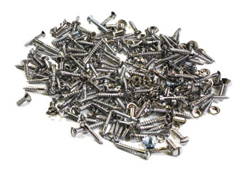 [00995-29] TRIM SCREWS- CHROME / SLOTTED- BRIGGS FORDOR SEDAN 1930-31