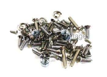 [00995-13] TRIM SCREWS- CHROME / SLOTTED - ROADSTER 1928-29