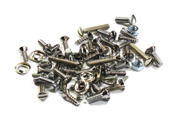 [00995-20] TRIM SCREWS- CHROME / SLOTTED - ROADSTER PICKUP 1928-29