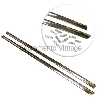 [498100-0] TRIM- ROCKER PANEL Stainless 49-51 PASSENGER CAR - NO CLIPS
