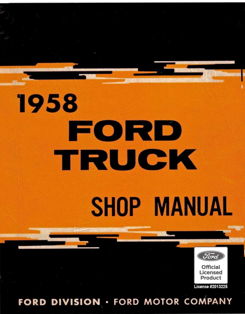 [09300-58] TRUCK SHOP MANUAL - F-100 1958