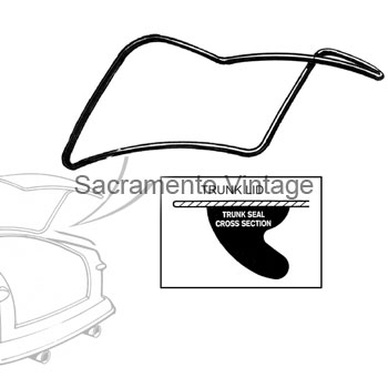 [498435] TRUNK LID SEAL- 1949-51 CAR