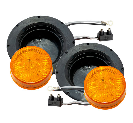 [06170-2] TURN SIGNALS- AMBER 1936 12 V-O-L-T MOUNT BEHIND HORN GRILLES