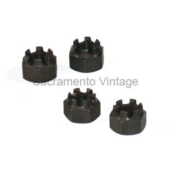 [00054-2] U BOLT NUTS FRONT 1928-34 CASTLE STYLE 1/2-20 set of 4