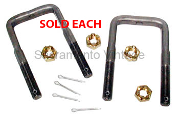 [00125-6-1] U-BOLT - REAR SPRING sold each  1928-40 5-3/8" LONG X 2-3/4" ID  WITH NUTS