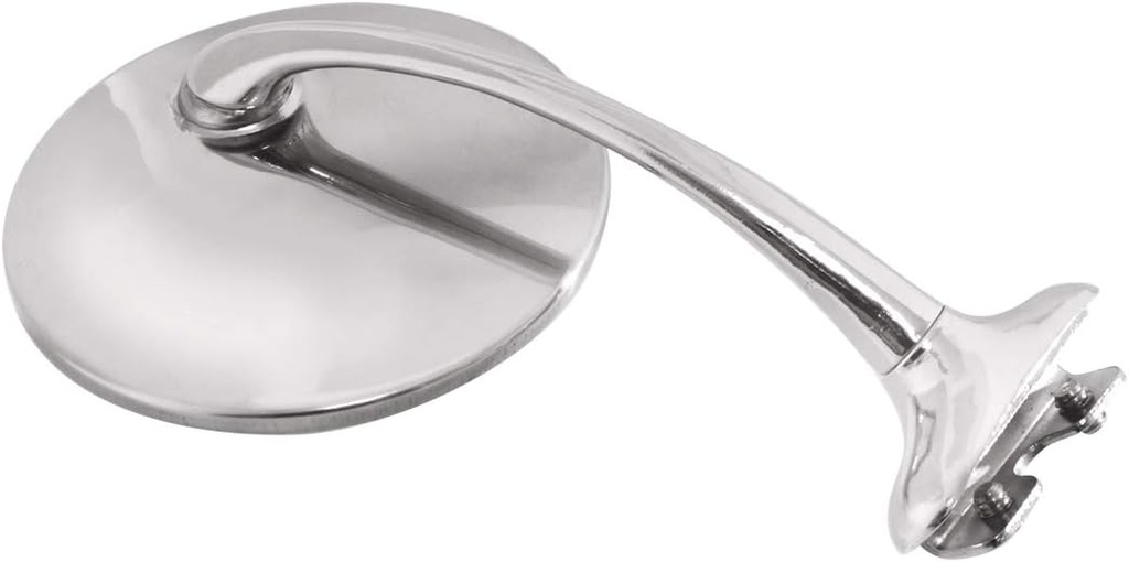 [01196-2] DOOR EDGE MIRROR- UNIVERSAL CLAMP-ON W/4" ROUND HEAD - CHROME