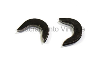 [00995-40] UPHOLSTERY 'C' BEZELS- (2) STAINLESS CLOSED CARS  1928-31