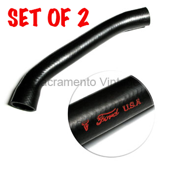 [05723] UPPER RADIATOR HOSES- F-O-R-D SCRIPT- Passenger  1937-39