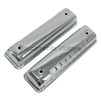 [17243] VALVE COVERS- Y BLOCK  272, 292 & 312 / CHROME ORIGINAL STYLE DESIGN  1955-64