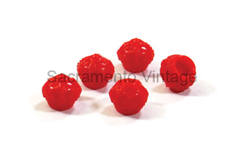 [00019-8-4] VALVE STEM CAPS (5) RED CROWN RED