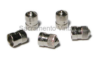 [05024] VALVE STEM CAPS- metal/dome top (SET OF 5