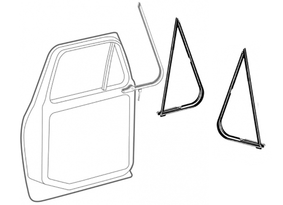 [208474] VENT WINDOW SEALS- PREMIUM USA 1973-79