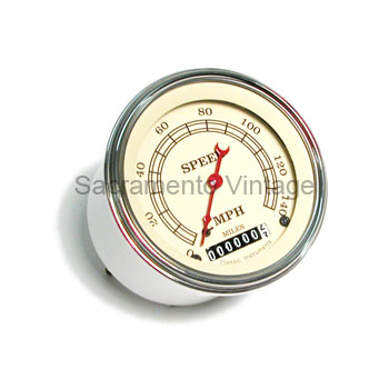 [12930] VINTAGE SPEEDOMETER 0-120 CHROME