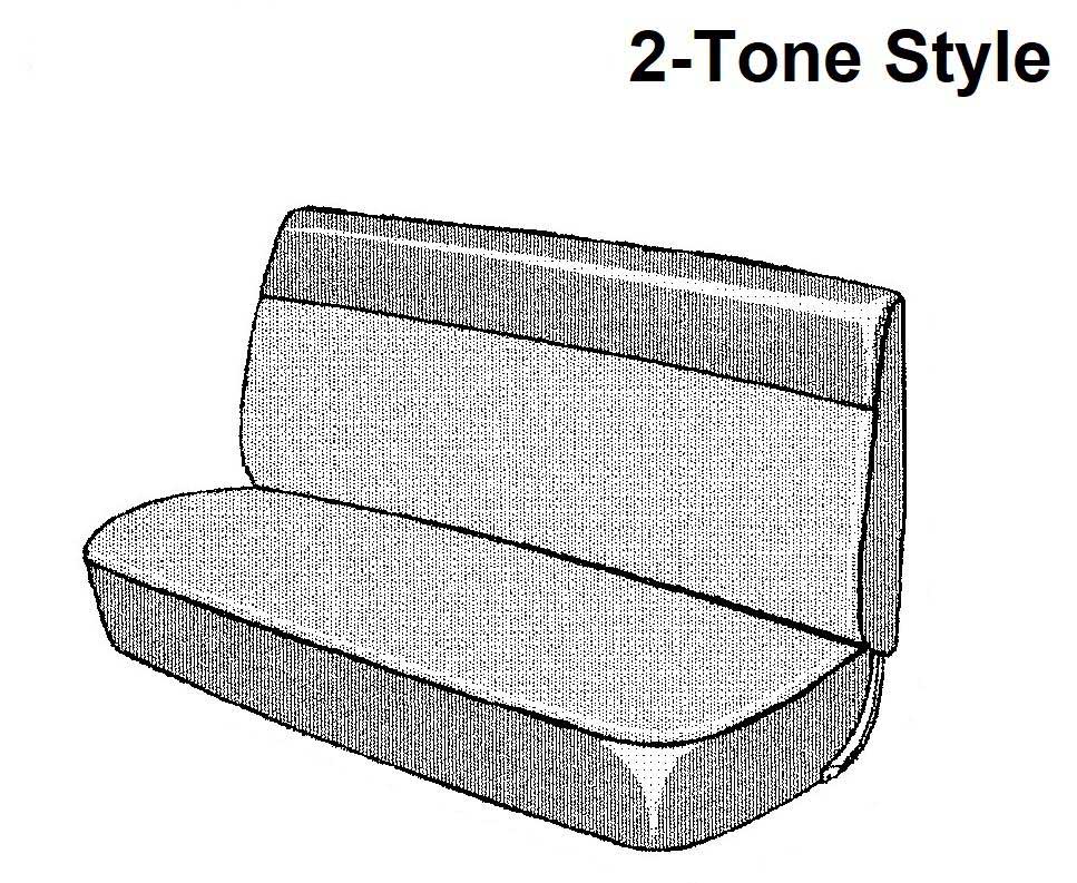 [08725] VINTAGE TWO TONE VINYL SEAT COVER SPECIFY YEAR and COLORS