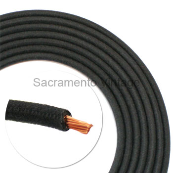 [17665] VINTAGE WIRE 10 GA BLACK 10 FT ROLL