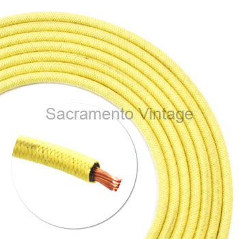 [17667] VINTAGE WIRE 10 GA YEL 10 FT ROLL