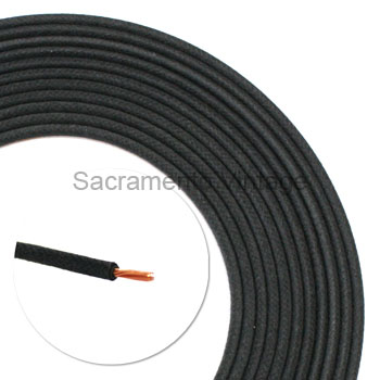 [17600] VINTAGE WIRE 14 GA BLACK 16 FT ROLL