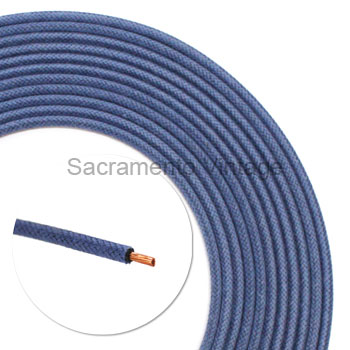 [17601-8] VINTAGE WIRE 14 GA BLUE 8 FT ROLL