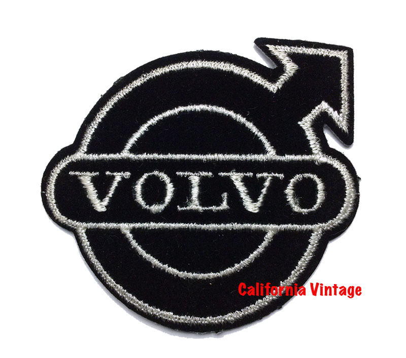 [PATCH-VOLVO] VOLVO EMBROIDERED PATCH 3-1/2 X 3 BLACK CIRCLE