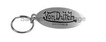 [02663-9008] VON DUTCH METAL KEY CHAIN - OVAL -Licensed Product-