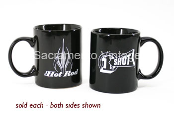 [02608] VON HOT ROD - 1 SHOT COFFEE MUG BLACK LIMITED QUANTITY