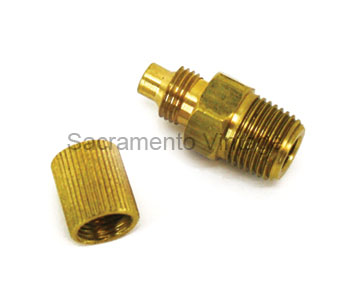 [00475] GREASE FITTING- WATER PUMP REAR W/ CAP- BRASS 1928-36