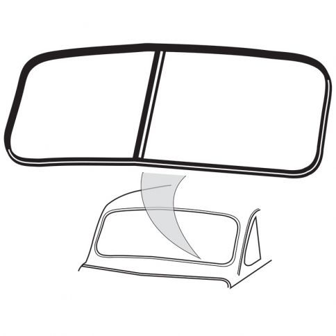 [06288-3] WINDSHIELD FRAME TO BODY SEAL- CLOSED CAR- no chrome 1941-48