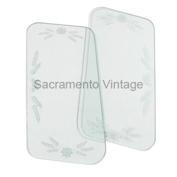 [00865-12-E] W/WING GLASS-'Floral' Roadster 1928-29 - ceramic fired design -