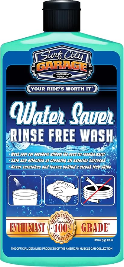 [SCG-164] WATER SAVER RINSE FREE WASH & WAX 32 oz - SURF CITY GARAGE