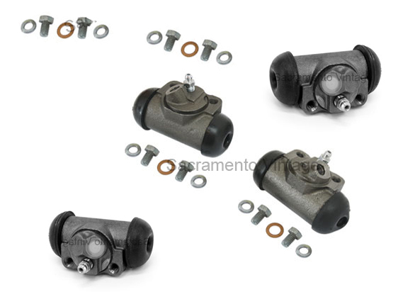 [07044] WHEEL CYLINDER SET- (4) FRONT and REAR 1948-1954 FORD PICKUP W/ HARDWARE