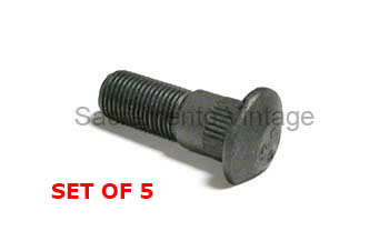 [05073-5] HUB BOLT SET- (5) FRONT/REAR 1940-48  NO SWEDGE DESIGN USE WITH NEW DRUMS