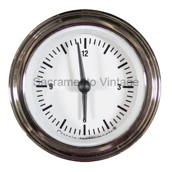 [13052-10] WHITE HOT QUARTZ CLOCK 2 1/8 INCH