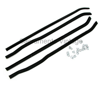 [08449] DOOR GLASS ANTI-RATTLE  'Whisker'' SET PU 1948-52