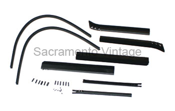 [06318-41-1] DOOR GLASS CHANNEL KIT- W/ BUMPERS AT GARNISH  1935-37 PICKUP