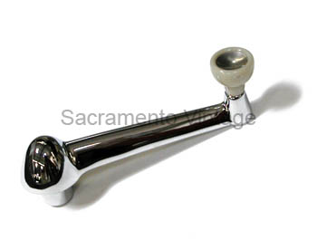 [498548] WINDOW HANDLE- 1950 CHROME WITH IVORY KNOB